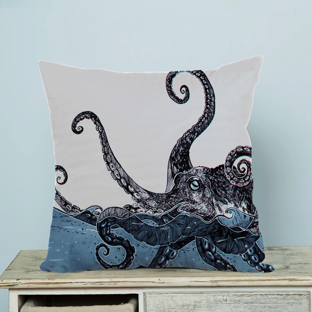 GCKG Fashionable Octopus Pillow Case Pillow Cover Pillow Protector Two
