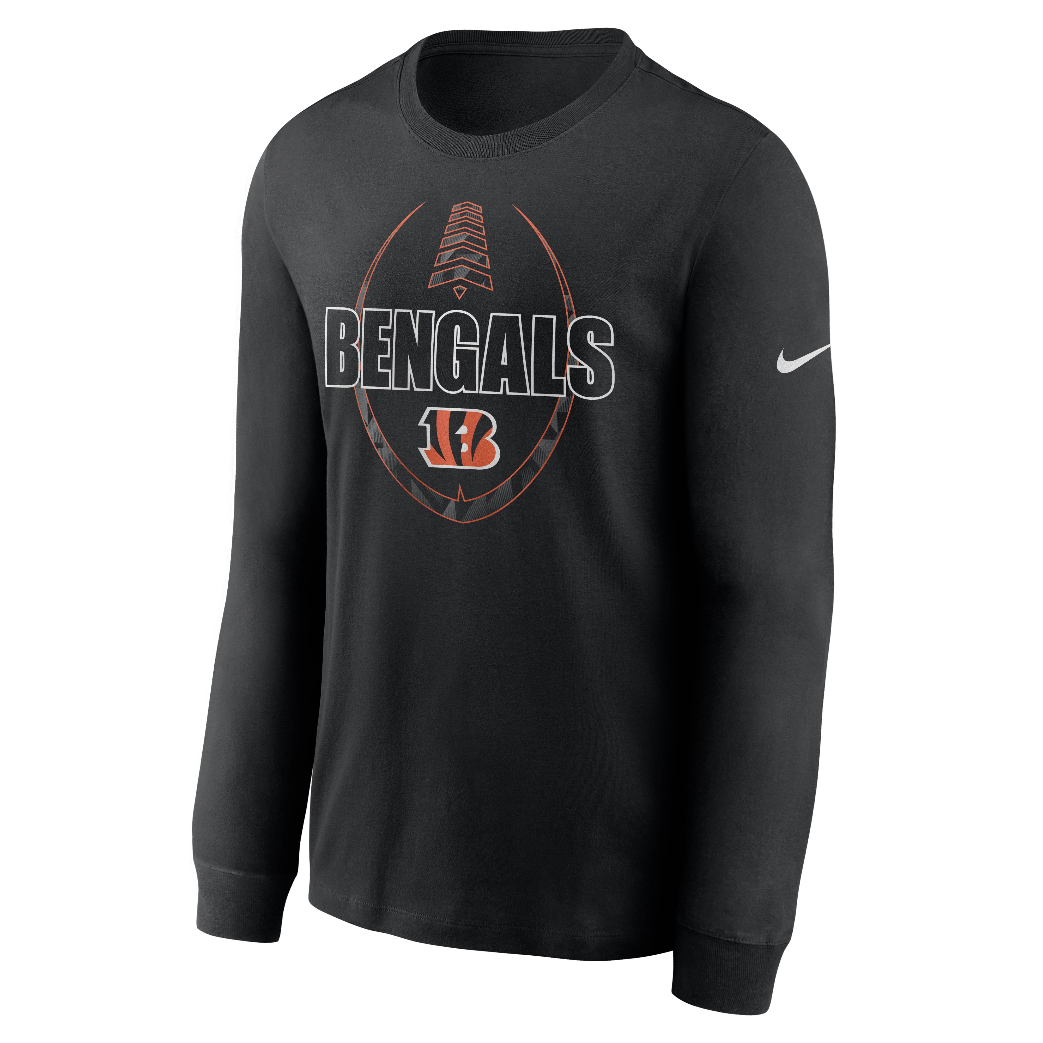 توسع Nike Cincinnati Bengals Logo Long Sleeve T-Shirt D.Blue توسع
