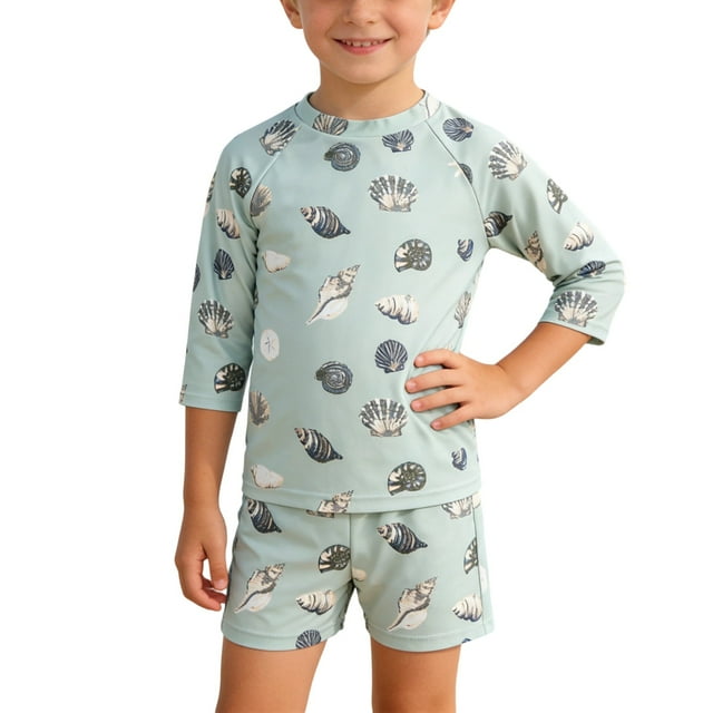 SgJHXb UPF 50+ Sun Protective Two Piece Swim For Boys Swim Trunks And Rash Guard Shirt For Beach Pool,Boys Swimwear Sizes 6-7 Years