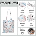 thumbnail image 2 of Sac de Courses Lavable à la Mode - Sac de Courses Pliable Réutilisable, Durable 16x15 pour Aventure & Exploration, 2 of 5