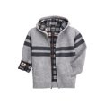 thumbnail image 3 of X RAY Boys (6-12) Full Zip Fleece Flannel Lining Sweater with Hood, Kids Knit Sweater for Spring, Fall and Winter | Charcoal Grey,, 3 of 5