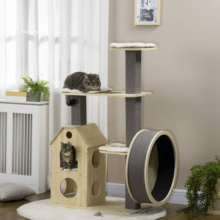 Cat tower with wheel discount