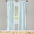 thumbnail image 3 of Ambesonne Ocean Curtains, Jumping Dolphin, Pair of 28"x63", White Blue Grey, 3 of 5