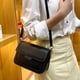 thumbnail image 3 of Cinturón ajustable, negro, perfecto para damas y niñas, bolso de mensajero de cuero PU de moda con bloques de colores para mujeres, 3 of 8