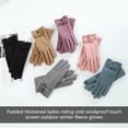 thumbnail image 2 of Guantes de invierno Qarigey 2 pares para mujer pantalla táctil deportes al aire libre escalada bicicleta de montaña nieve esquí conducción mitones Gris oscuro, 2 of 6