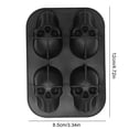 thumbnail image 4 of FLhrweasw Bandejas Molde Hielo Calavera 3D Molde Hielo Silicona Reutilizable Fácil Liberación (negro), 4 of 9