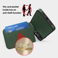 thumbnail image 6 of For iPhone 13 Case Wallet with Credit Card Holder, RFID Blocking Card Slot,Premium PU Leather Magnetic Clasp Kickstand Heavy Duty Shockproof Rugged Protective Cover Case,Green, 6 of 8