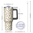 thumbnail image 2 of Beige Christmas Gingerbread Pattern Tumbler with Handle and Lid,40oz Double Wall Vacuum Insulated Tumbler,Cups Gift for Women and Men, 2 of 7