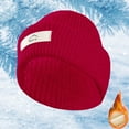 thumbnail image 1 of Chapeau d'Hiver à Capuche pour Enfants en Laine Tricotée avec Oreilles Chaudes, Chapeau à Col Anti-Froid, Chapeaux Bombardier, Bonnets Rouges, 1 of 3