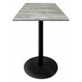 thumbnail image 2 of Indoor/Outdoor 36" Tall OD211 Black Table Base with 30" x 30" Foot and 36" x 36" Square Indoor/Outdoor Greystone Top by the Holland Bar Stool Co., 2 of 5
