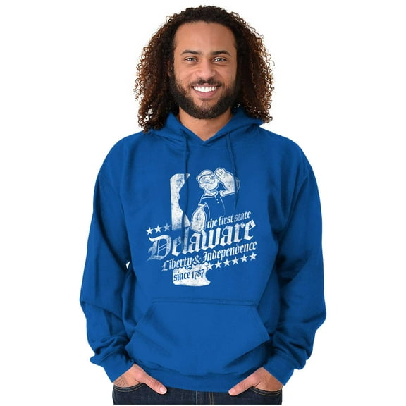 Popeye Delaware First State Pride DE Hoodie Sweatshirt Women Men Brisco Brands M
