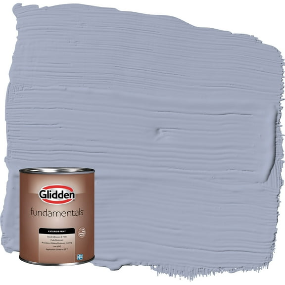 Glidden Fundamentals Lilac Time / Purple Flat Exterior Paint, 1 Quart