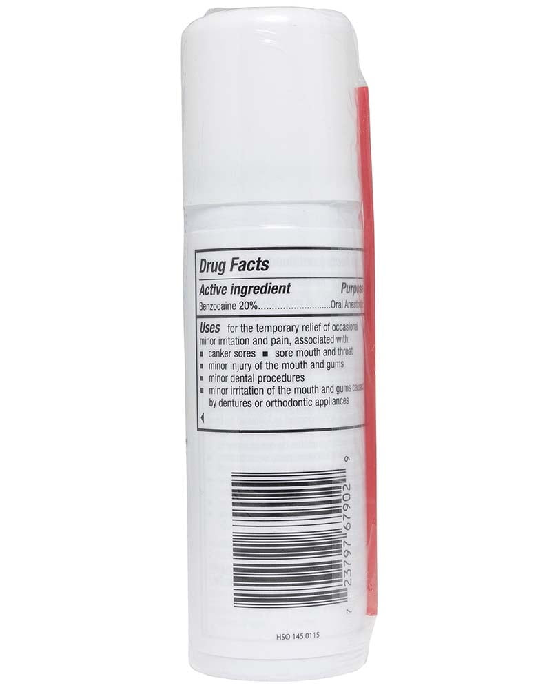 HurriCaine Wild Cherry Topical Benzocaine 20% Oral Anesthetic Spray, 2 Oz.