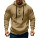 thumbnail image 1 of Sudadera con capucha para hombre, color liso, a la moda, con bolsillo, botón, cordón, informal, deportiva, de manga larga, cárdigan con capucha, sudadera para hombre, blusa de poliéster, 1 of 5