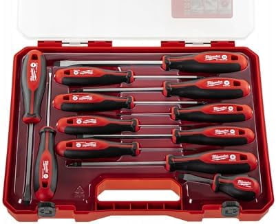 Milwaukee Set of 12 Tri-Lobe Screwdrivers 4932472003,Red : Tools & Home Improvement