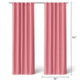 thumbnail image 6 of Mainstays Kids Pink Solid Blackout Rod Pocket with Back Tabs Curtain Panel Pair, Set of 2, 30" W x 84" L, 6 of 8