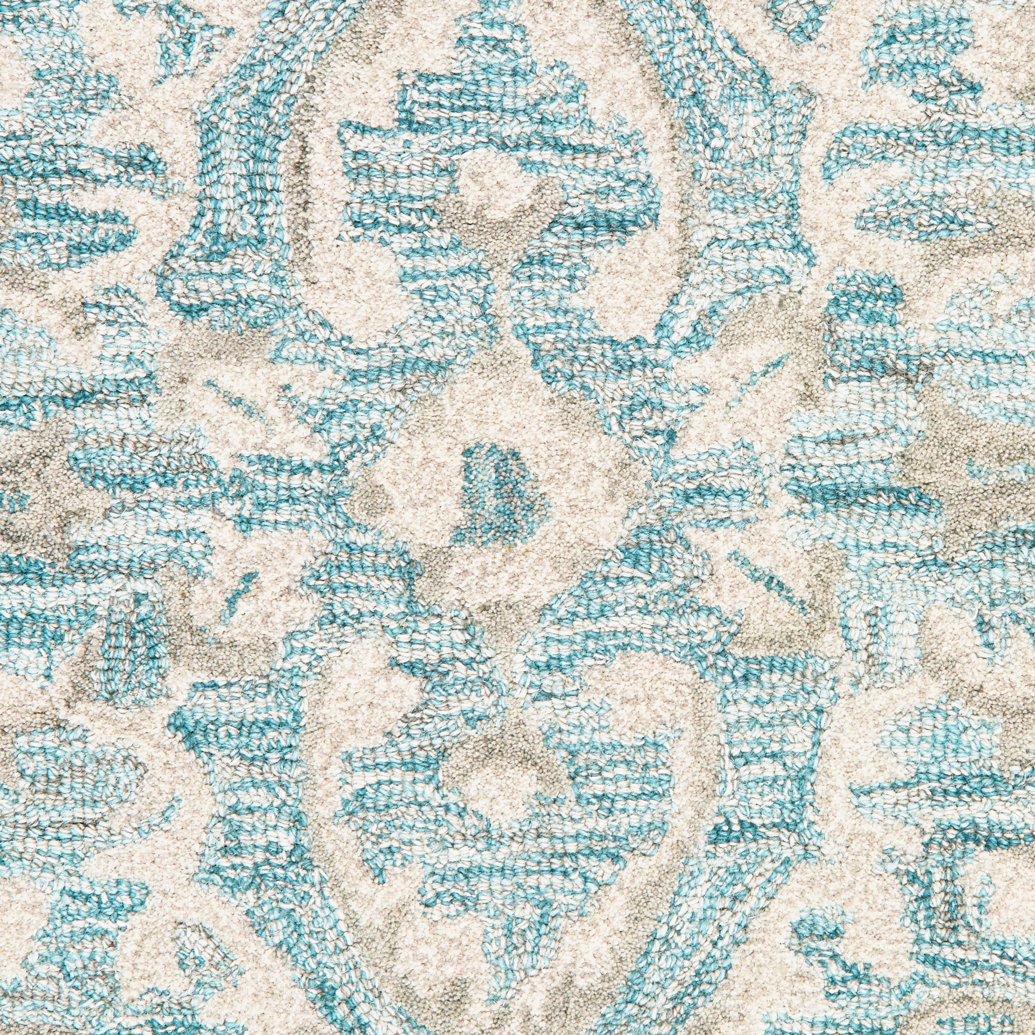 Ox Bay Epoch 7'9" x 9'9" Blue/Ivory Medallion Hand-Tufted Wool Blend Indoor Area Rug