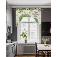 thumbnail image 3 of St. Patrick's Day Swag Valances for Windows, Small Curtains Drapes, Green Shamrocks Truck Plants Retro Beige Kitchen Window Curtains Over Sink Window Treatment Valance for Bedroom/Bathroom 56"x36", 3 of 5