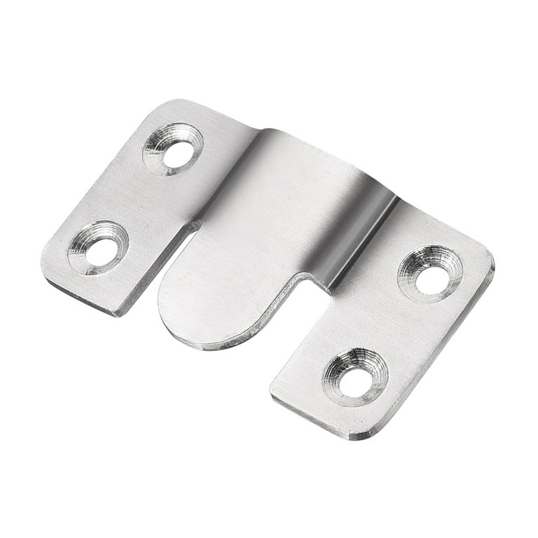 4 Équerres De Fixation Encastrée Nickelées – 53x30mm – Finition Argent – Neuf – Uxcell
