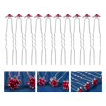 thumbnail image 2 of Pince à Cheveux Finement Ciselée 10pcs Épingles à Cheveux de Mariage Fausse Perle Forme de Cheveux Bâtons Élégant Coiffure Mariée Épingles à Cheveux Bijoux Cadeau, 2 of 8