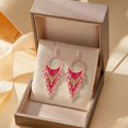 thumbnail image 4 of DESIGNICE Statement Earrings for Women,Alloy Seed Bead Tassels Chandelier Earrings,Dangle Earrings for Women Wife Girlfriend Jewelry Gift,Style6, 4 of 7