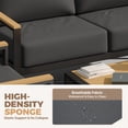 thumbnail image 3 of BaPiPro 4-Piece Outdoor Exposed Tube Sofa Set, Dark Gray Modern Sturdy Patio Furniture, Durable Conversation Set for Balcony, Backyard & Outdoor Comfort, 3 of 10