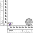 thumbnail image 3 of Gem Stone King 10K Yellow Gold and 925 Silver Purple Amethyst and White Lab Grown Diamond Accent Engagement Ring for Women (0.98 Cttw, Round 5MM, Size 9), 3 of 4