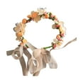 thumbnail image 3 of Headband Hair Wreath Flower Wreath Headband Garland Ribbon Children Knitting Women Girl Floral Crown Bridal Headpiece for Party Photo Props orange, 3 of 7