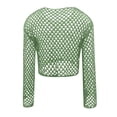 thumbnail image 5 of FhsagQ Paréo pour Femmes Bleu Nouveaux Chandails pour Dames avec Col Rond Ample et Manches Ajourées Paréo pour Femmes String de Nuit Paréo pour Femmes Vert P, 5 of 5