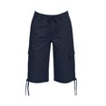 thumbnail image 7 of LEKWK Bermuda Jean Shorts for Women Knee Length High Waisted Casual Denim Shorts Drawstring Side Tie Long Jorts with Pockets Summer Fashion Daily Streetwear, 7 of 7