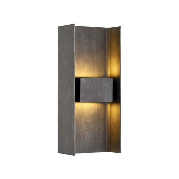 Open Box Troy Lighting B7291 Scotsman 2 Light 14" Tall Led Outdoor Wall Sconce - Grey