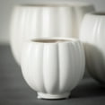 thumbnail image 2 of Sullivans White Ribbed Ceramic Planter Set of 3, 5.25"H, 5"H & 3.5"H White, 2 of 6