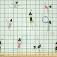 thumbnail image 2 of Ambesonne Gymnastic Vibes Fabric by the Yard Microfiber, Dancing Ladies Art, 10 Yards, Pale Seafoam Pastel Pink, 2 of 2