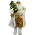 thumbnail image 3 of Christmas Time 3-Ft. Music, Lights, and Motion Santa Claus with Prelit Christmas Tree | Animated Indoor Holiday Home Decor | CT-ASC036M-19WHTGLD, 3 of 9