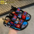 thumbnail image 1 of Boys Cartoon Hook And Loop Sandals, Wear-resistant Non-Slip Comfy Beach Shoes, Summer, 1 of 4