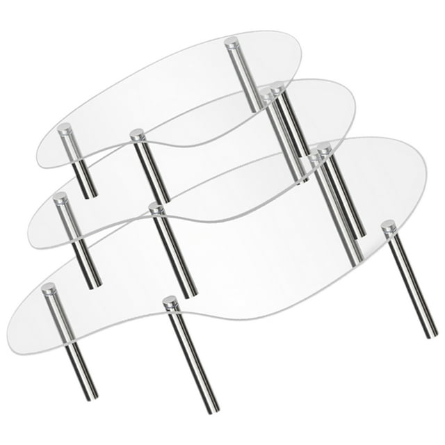 AURARMLET 3Ud Soportes Acrílicos Transparentes Para Tartas Exhibidor Para Fiesta Resistente Y