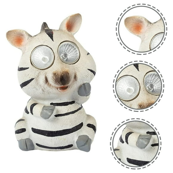 Xihbxyly Decorative Solars Lights Lawns Tiergarten Solars Ornaments Outdoor Gnom Garden Sculpture Outdoor Solars Lights Sun Zebras Statue In Garden Harz Stripe Prime Day