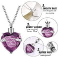 thumbnail image 2 of 3 Pieces Heart Cross Cubic Urn Necklace for Ashes for Men Women Cremation Jewelry Crystal Memorial Locket Ashes Pendant Family Keepsake Sharing Jewelry Set, 2 of 5