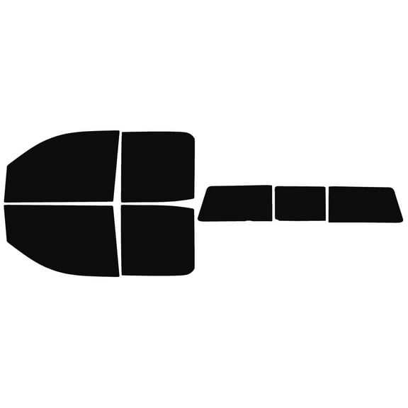 The Tint Effect Precut Window Tint Kit Compatible with Chevrolet Silverado 1500 Double Cab (2019-2025) 4th Generation (with 3 piece slider rear: 5%) Automotive Film