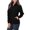 Noir, variante sur Sweatshirts à Quart de Zip pour Femmes, Manches Longues, Pull avec Poches