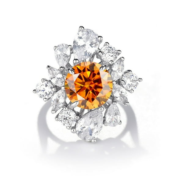 Exquisite 3 Carat Lab Created Moissanite Rings for Women Round Cut D Color VVS1 S925 Sterling Silver Diamond Wedding Rings Ideal Choice for Couple Parties Date Travel