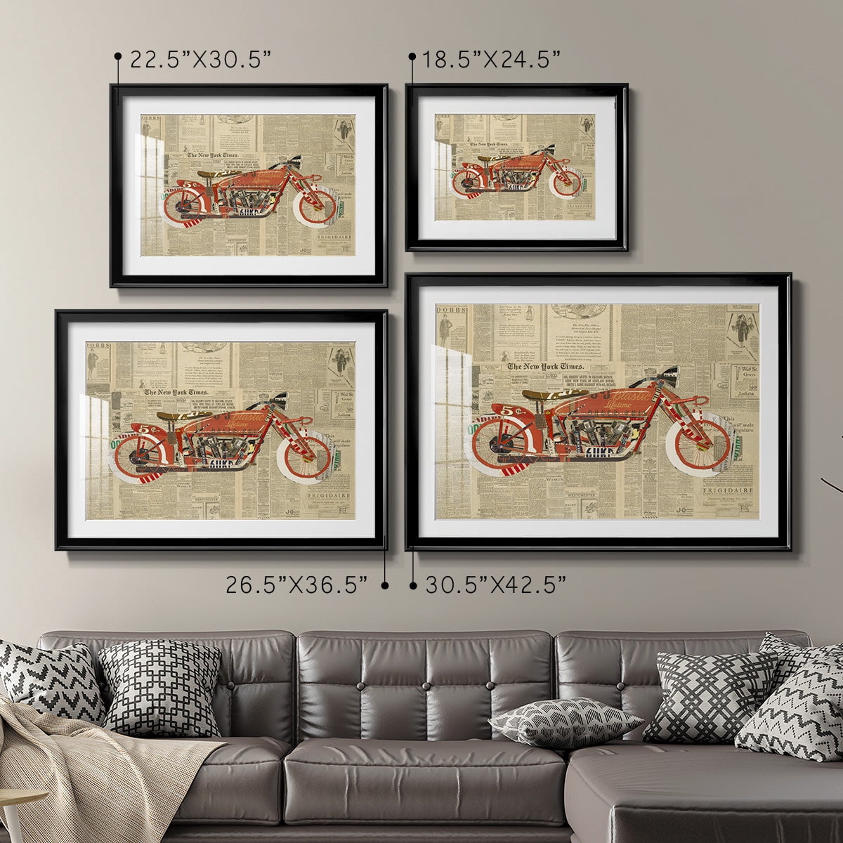 Vintage Red Premium Framed Print - Ready to Hang