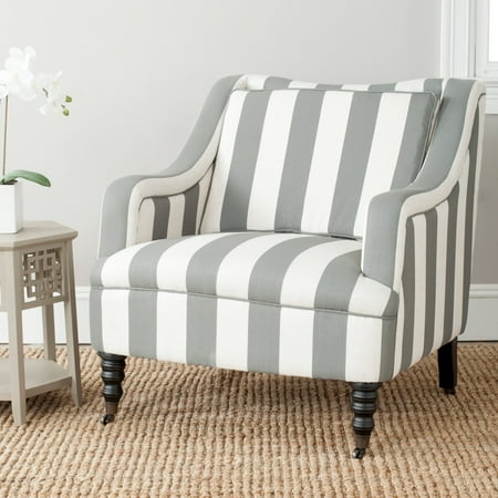 Safavieh Homer Arm Chair - Grey Blue / White