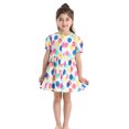 thumbnail image 3 of Youmylove Dresses For Girls Toddler Kids Children'S Summer Short Sleeve Balloon Printed Cartoon Prints Bowknot Princess Dress Fashion, 3 of 9