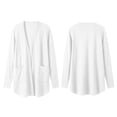 thumbnail image 4 of yillto Plus Size Womens Cardigan Open Front Lightweight Soft Comfy Long Sleeve Loose Coats with Pockets, 4 of 7