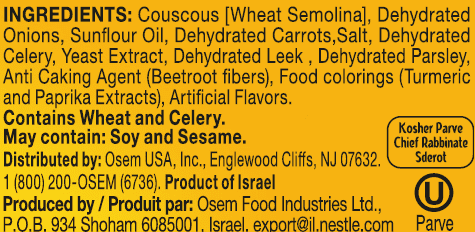 (2 pack) Osem Couscous & Vegetables Meals on the go