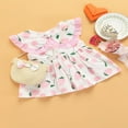 thumbnail image 3 of AMERTEER Robe d'Été Sans Manches à Volants pour Bébé Fille Imprimé Fraise Rose 3-6 Mois, 3 of 8