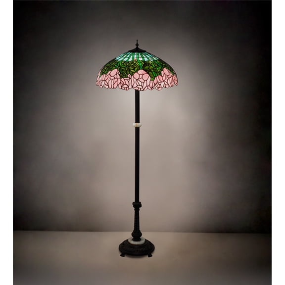 229130 Meyda 62" High Tiffany Cabbage Rose Floor Lamp