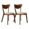 thumbnail image 1 of Bowery Hill 31.5"H Wood Curved Back Dining Side Chair in Chestnut, 1 of 8