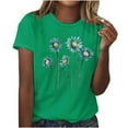 thumbnail image 1 of Blouses pour Femmes T-shirt Décontracté à Manches Courtes et Col Rond Imprimé, 1 of 1